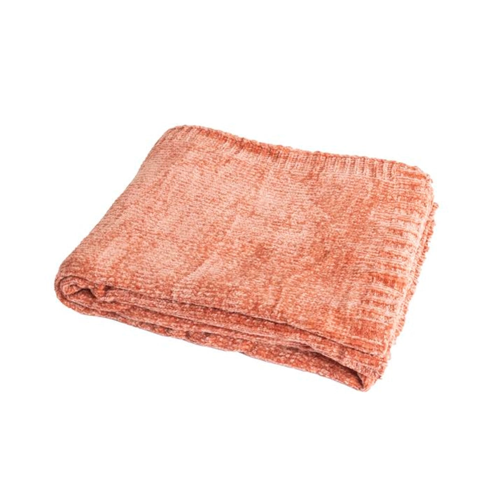 Coperta a quadri rosa salmone 130x170cm SAVORA