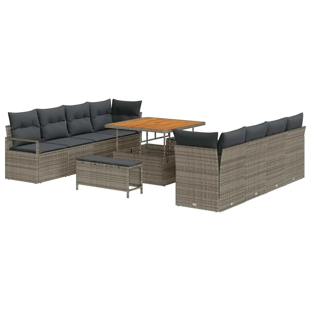 Set Divano da Giardino con cuscino Grigio 100 x 100 x 71 cm 3364458