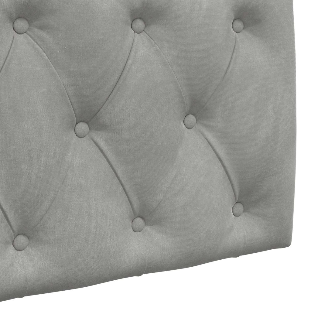 Testiera | Testata sospesa Con luce LED Grigio Chiaro Velluto