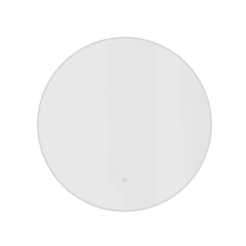 Specchio led tondo Ø 60 cm cornice bianco opaco retroilluminato touch screen luce calda/fredda