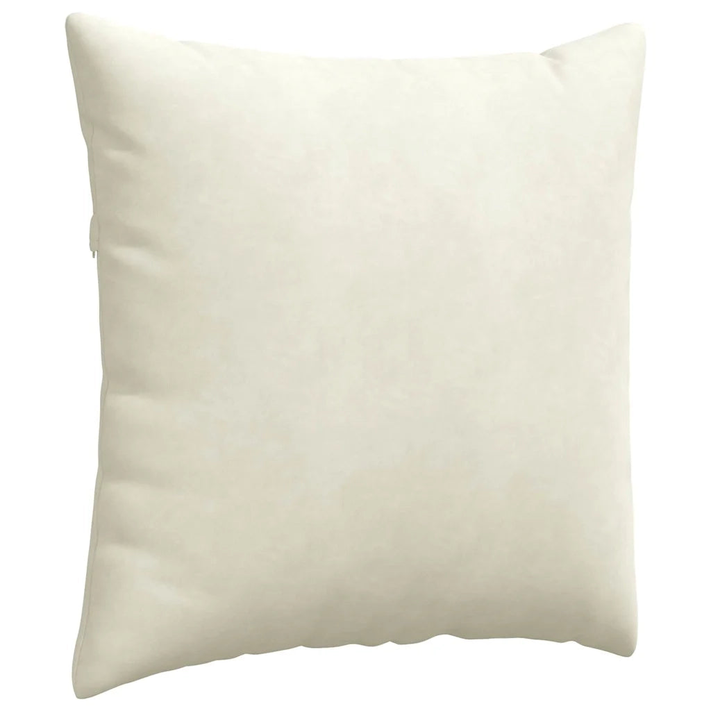 Cuscini da Divano 2 pz-Set di 2 Cuscini per Sofa Crema 80 x 80 cm Tessuto in Cords 469938
