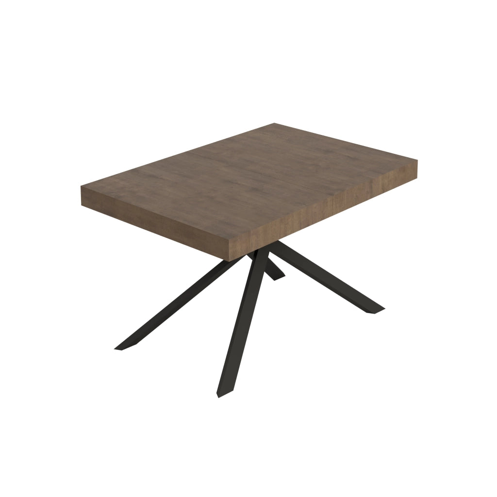 Tavolo Allungabile 120-380x90x74 cm Niket Noce Gambe Antracite