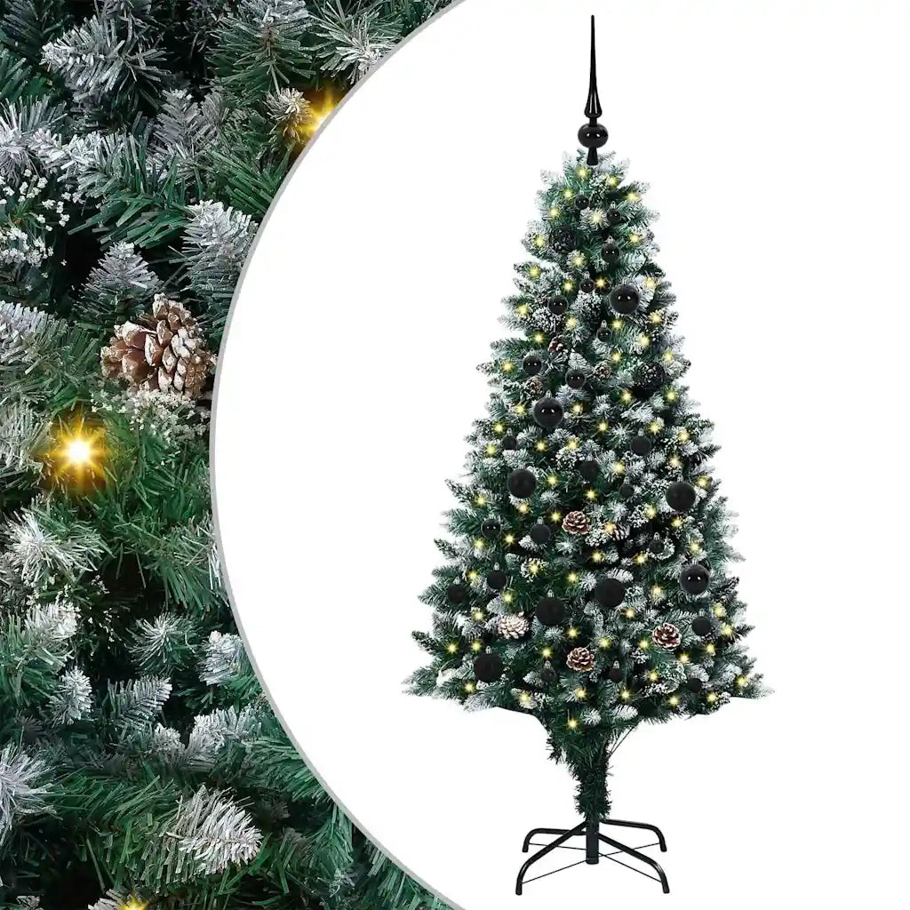 Albero di Natale artificiale con 150 LED Verde 150 cm 3396252