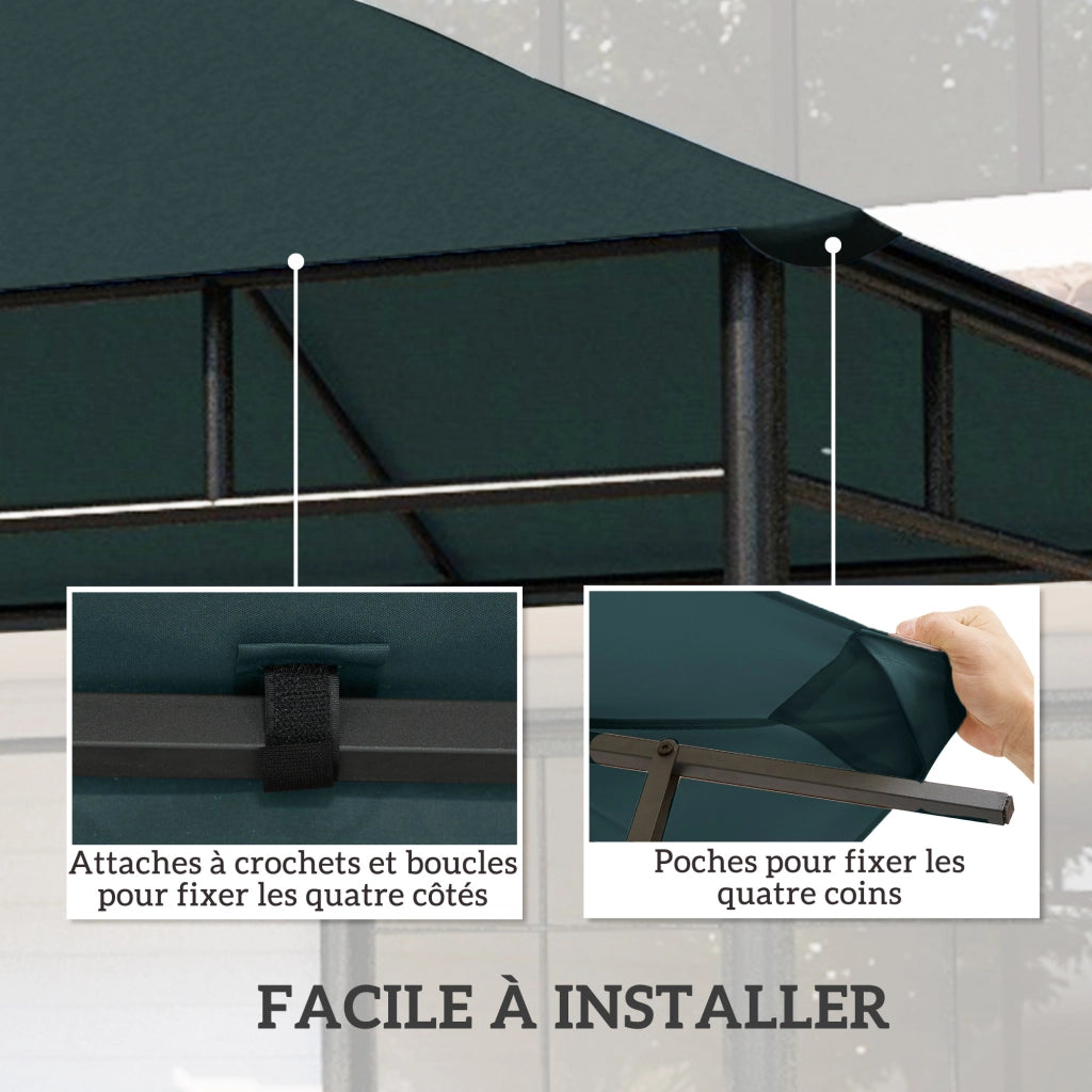 Tenda da giardino ¨C Minimal ¨C Grigio 3x3m