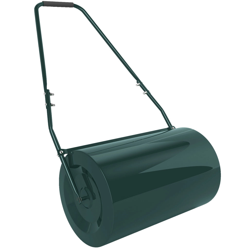 Rullo per Prato da 63L di Capacit¨¤ con Lama Raschiante, in Metallo, 123x58x40 cm, Verde Scuro