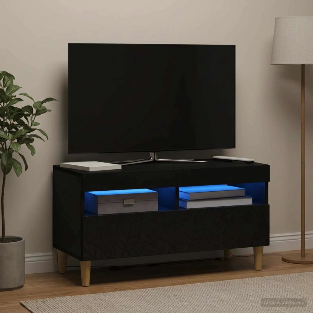 Mobile TV LED Nero Legno ingegnerizzato 897216