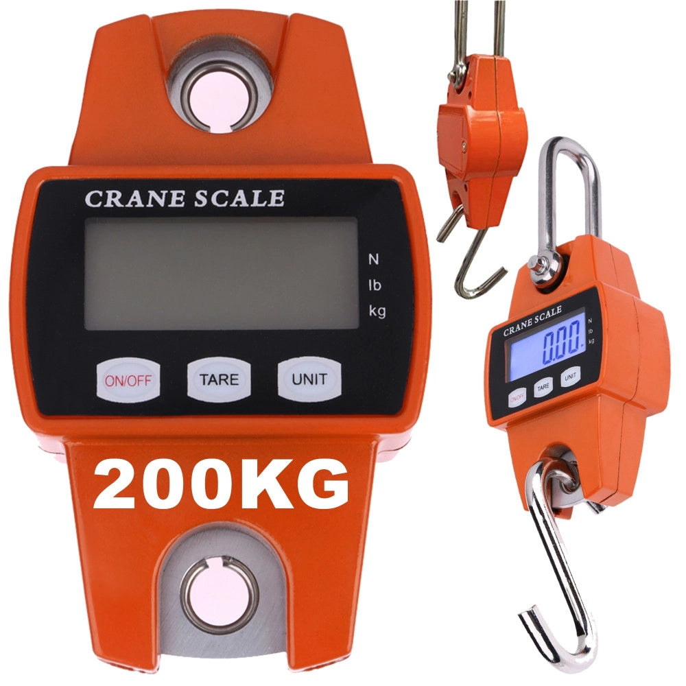 Trade Shop - Bilancia Dinamometro Digitale A Molla Meccanica Fino 200kg Bilancia Pesa Bagagli -
