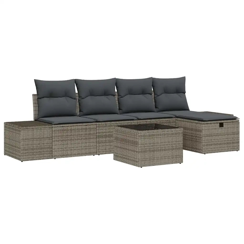 Set di divani con cuscino 5 pcs polyrattan