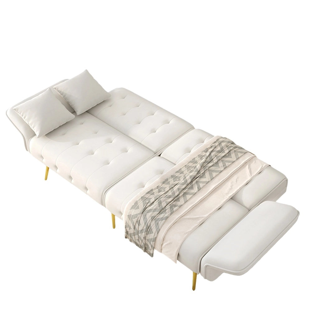 Divano letto 2 posti - Xylo - Regolabile in velluto 180x190 cm