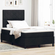 Letto a molle con materasso Nero 120 x 190 cm Tessuto 3339450
