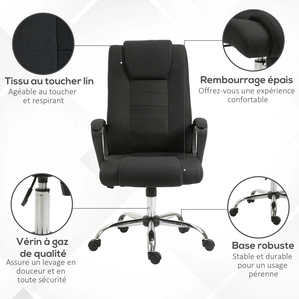 Sedia da ufficio ergonomica girevole ¨C Minimal ¨C nera