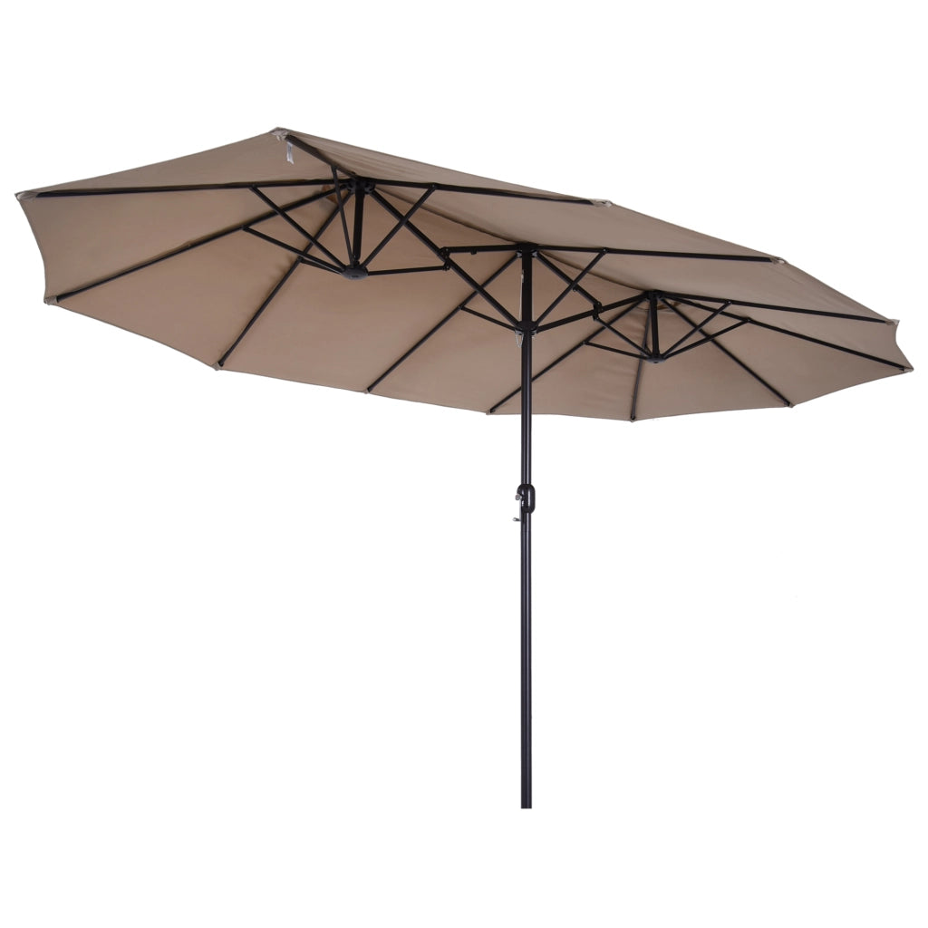 Ombrellone da Giardino ¨C Minimal ¨C 455x265x238 cm, Marrone