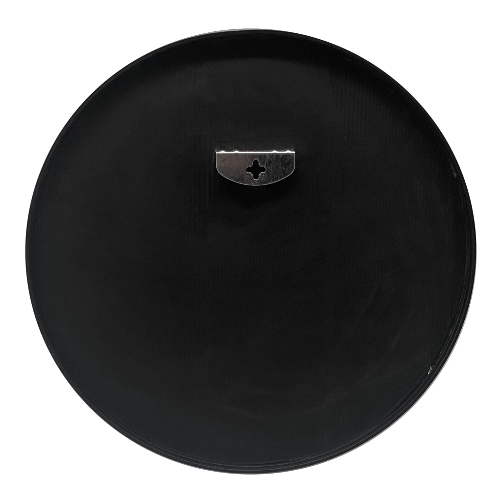 Specchio Rotondo da Parete 'Modugno' Ø 40 cm Cornice in Alluminio - Nero [en.casa]