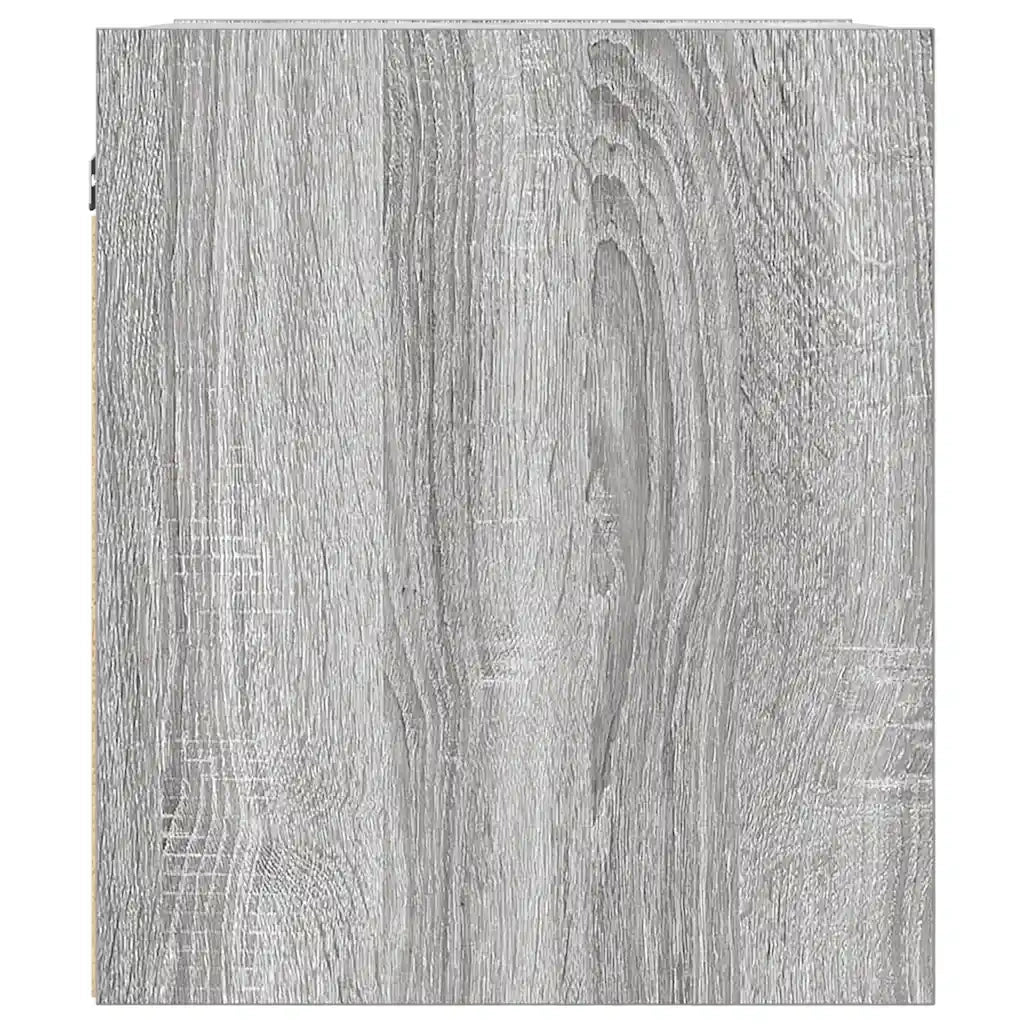 Comodino a Muro-Tavolino da notte sospeso Grigio Sonoma 38x34x40 cm 866197