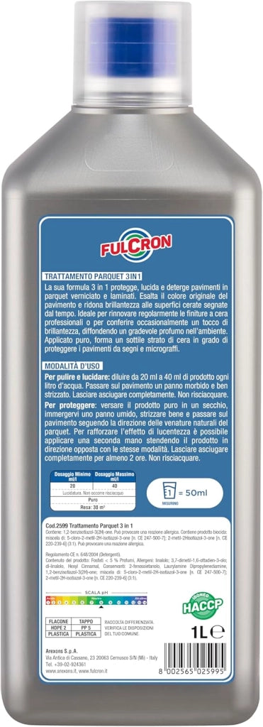 TRATTAMENTO PER LAMINATI E PARQUET 3 IN 1 'FULCRON' lt. 1- 6 pezzi  - AREXONS