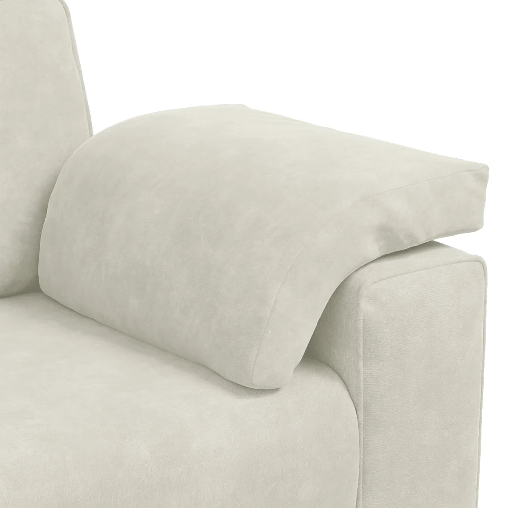 Divano Divanetto Crema 180x77x82 cm in Velluto 4105275