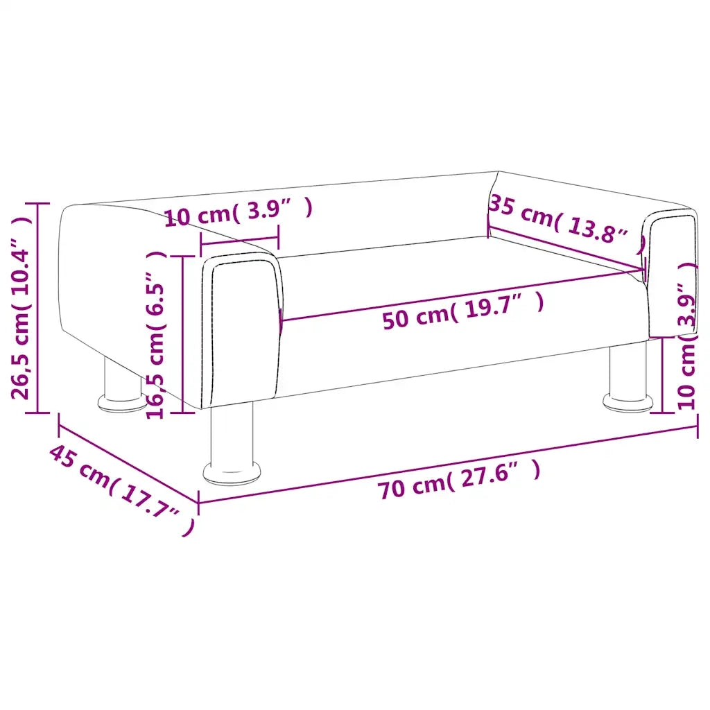 Divano per Bambini-Sofa-Divanetto Nero 70x45x26,5 cm in Velluto
