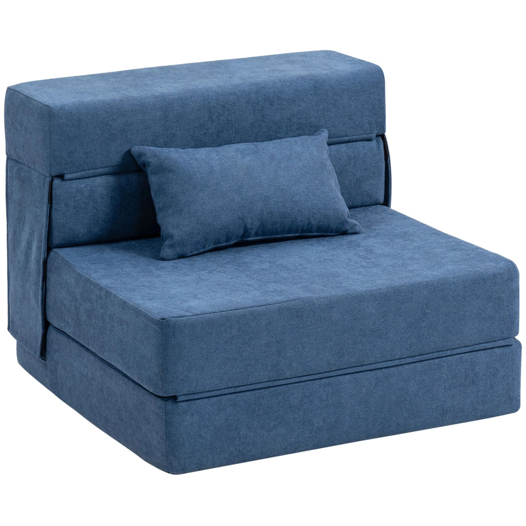 Divano letto trasformabile in materasso ¨C Xylo ¨C Schiuma con cuscini blu scuro