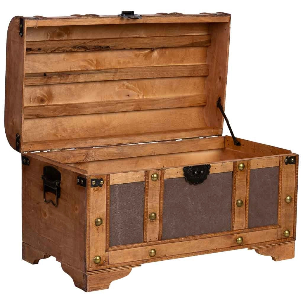 Baule in legno marrone 60x33x36,5