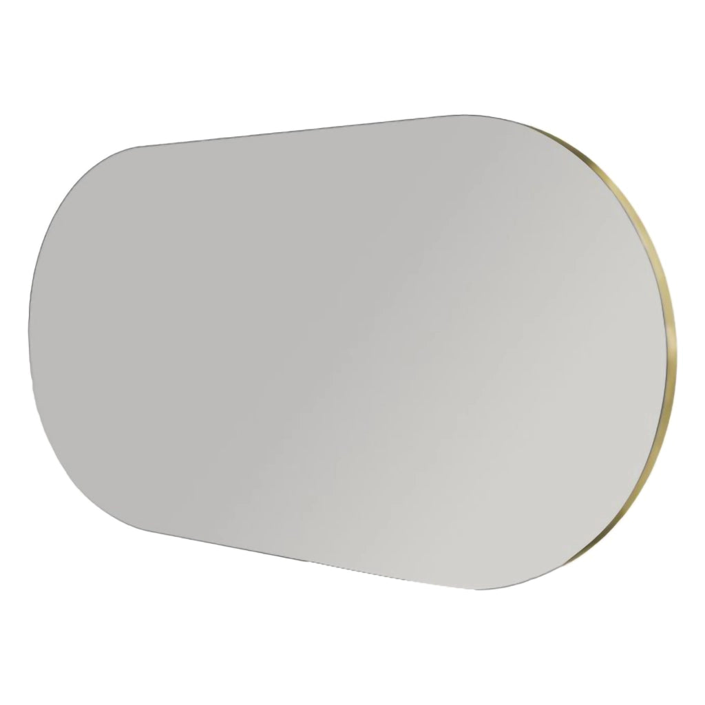 Teco, Specchio Forma Ovale, 45x85h cm Grigio Scuro