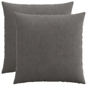 Federa 2 pcs HEERLEN Grigio Scuro 80 x 80 cm corduroy 913583