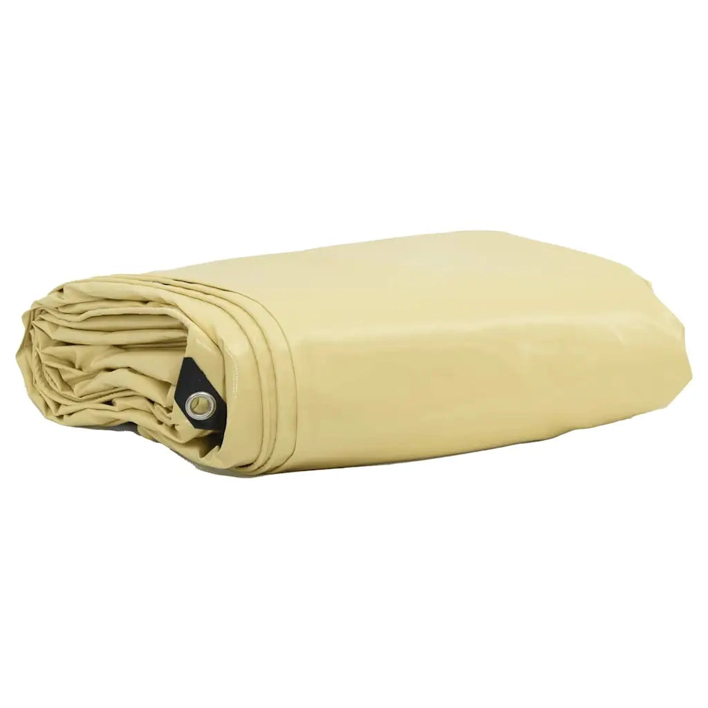 Telo 650g / m² Beige 4 x 8 m Tela con rivestimento in PVC