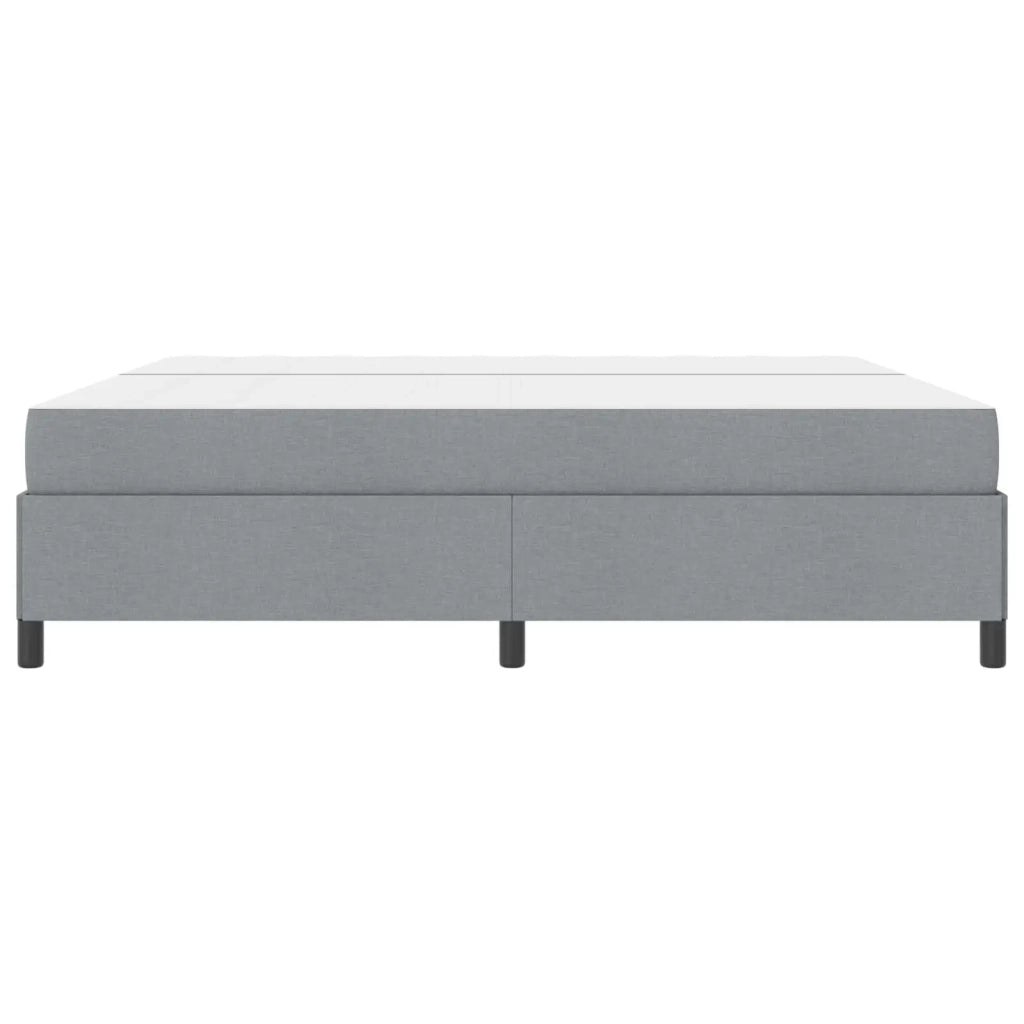 Letto a molle con materasso Grigio chiaro 200 x 200 cm Tessuto