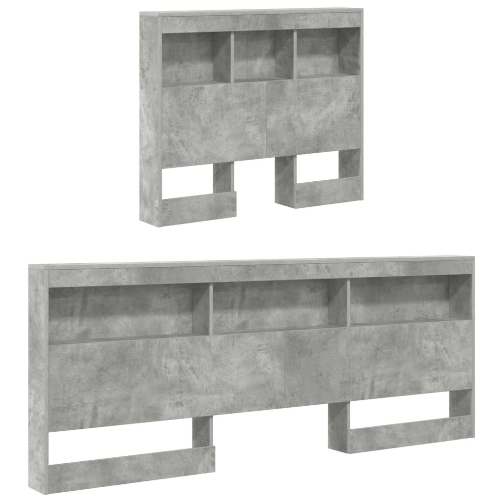 Testata contenitore Grigio cemento 75 cm Legno multistrato 3335528