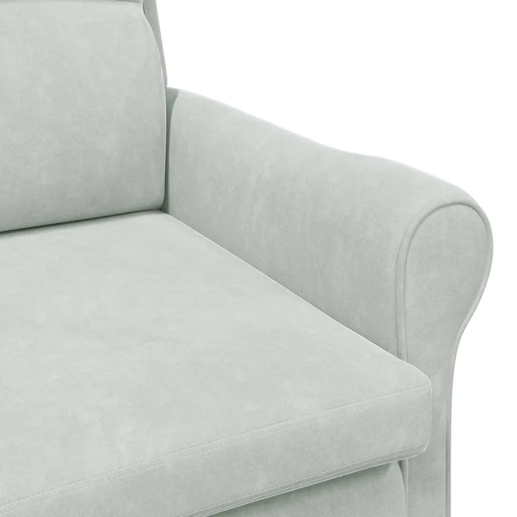 poltrona Grigio chiaro Velluto 42009857