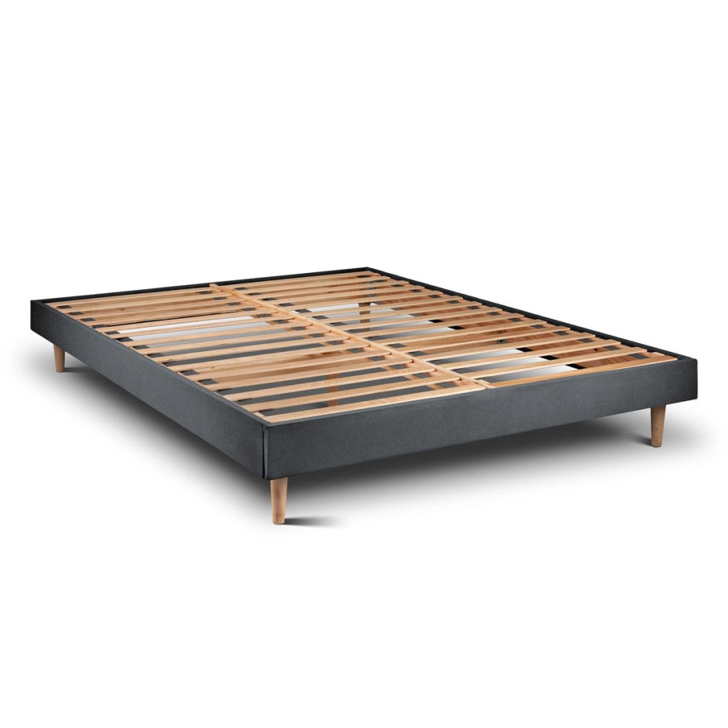 Letto 140x200 cm con testata imbottita - Tessuto velluto