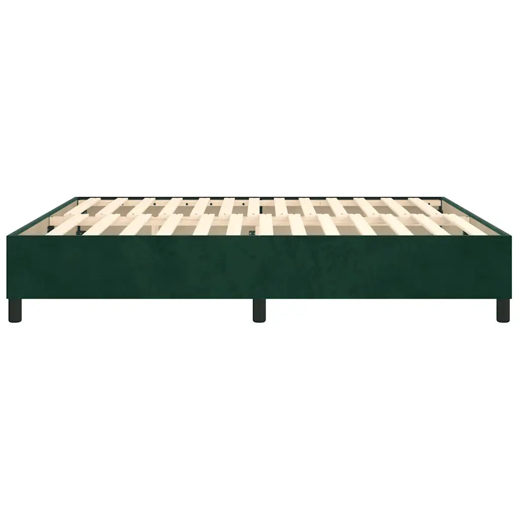 Struttura Letto a Rete a Molle Verde Scuro 200x200 cm in Velluto 3121141