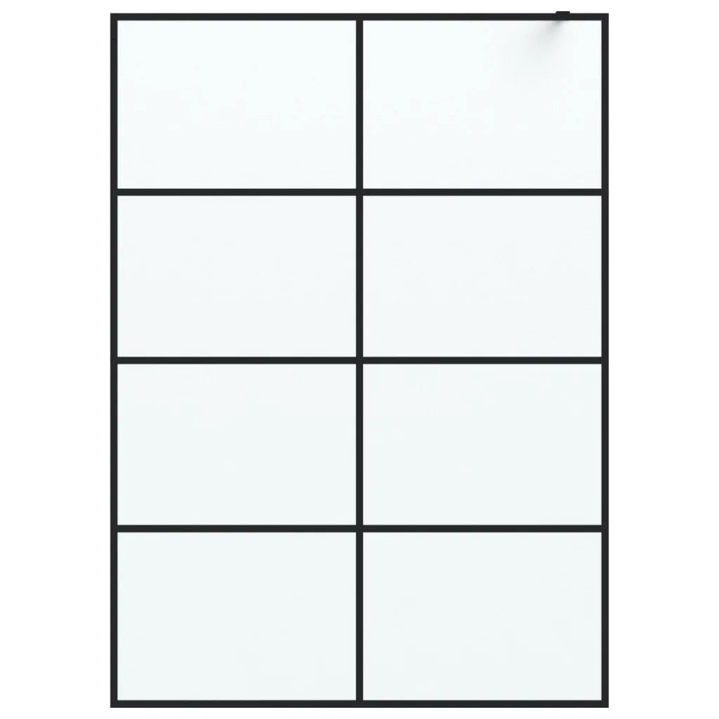 Parete Doccia Walk in Nera 140x195 cm Vetro Smerigliato ESG CFW1099071