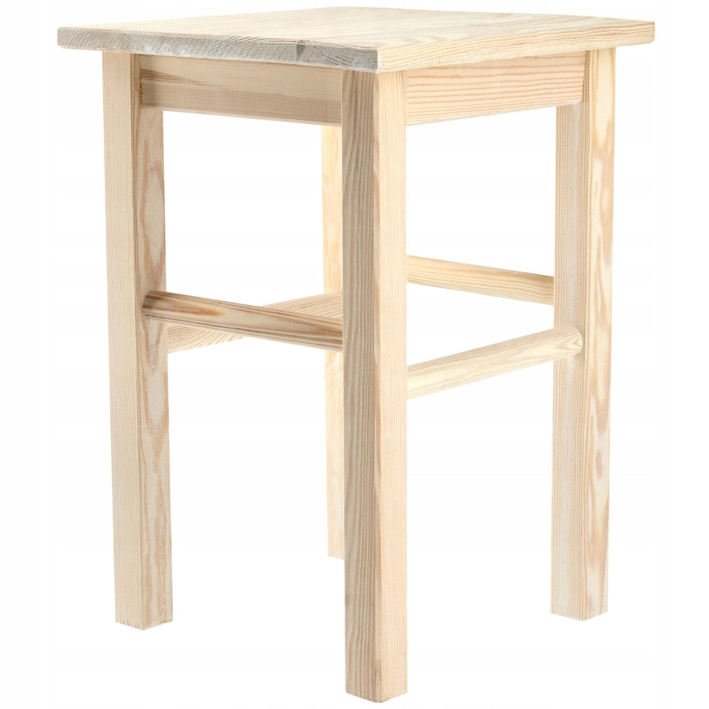 Sgabello da cucina in legno KADAX, 44 cm, robusto, bianco