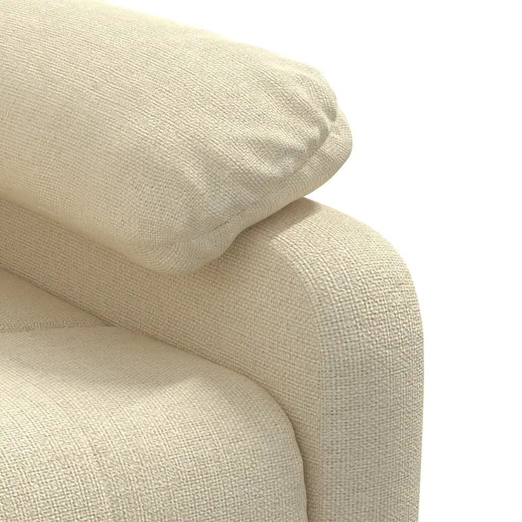 Poltrona | Sedia Relax Reclinabile in Tessuto Crema