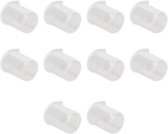 Set di Bicchieri di Laboratorio in Borosilicato 50 Ml Dikke - Pacchetto da 10 - Linea di Sfondamento Chiara - Resistente agli Acidi e Alcali - Vetro di Alta Qualità - Facile da Pulire - Calibro di Misura