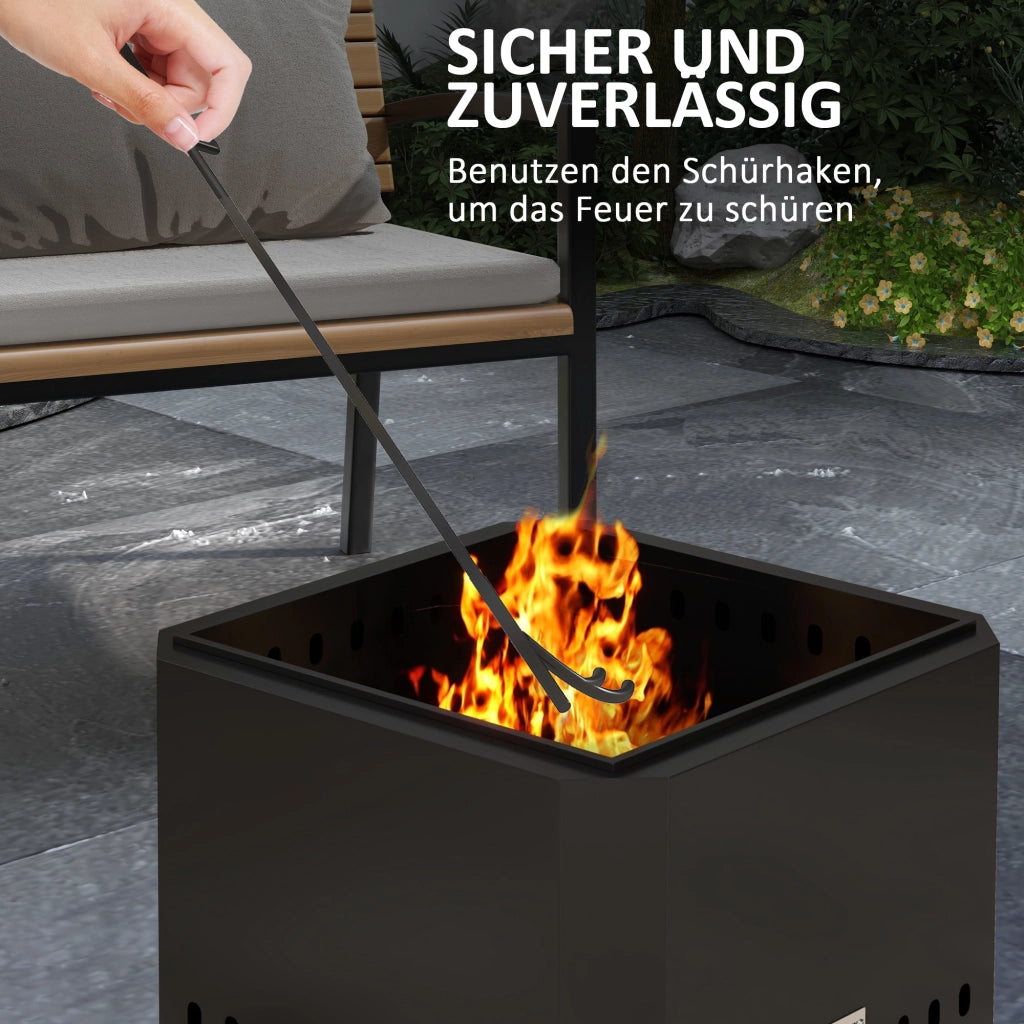 Braciere da Giardino ¨C Zephmum ¨C Nero 48x48x41 cm