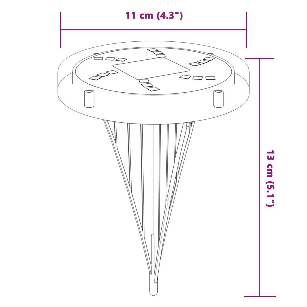 Luci Solari da Terra con Picchetti da Esterno 4pz Bianco Caldo 4008196