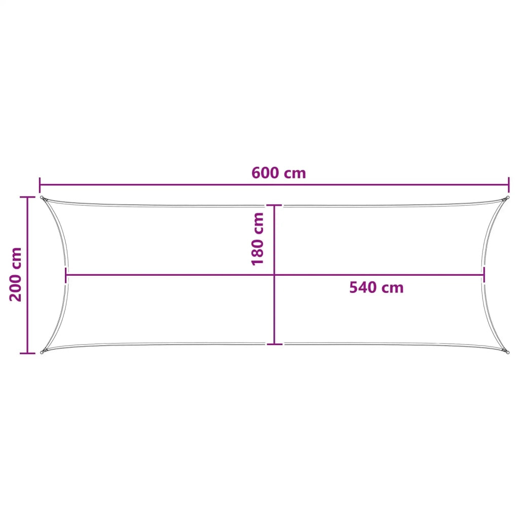 Telo Ombra Bianco 2 x 6 m HDPE 42032696