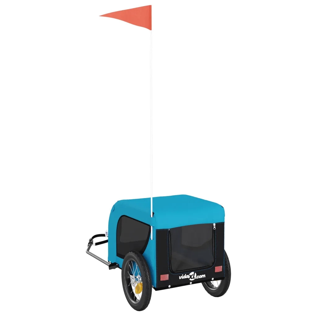 Rimorchio da Bici per Animali Blu e Nero Oxford e Ferro 93995