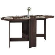 Tavolo Pieghevole con Ribalte Ovale ¨C Minimal ¨C Legno, Marrone