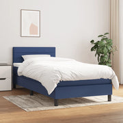 Giroletto a Molle con Materasso-Struttura Letto con Materasso Blu 80x200 cm inTessuto 392596
