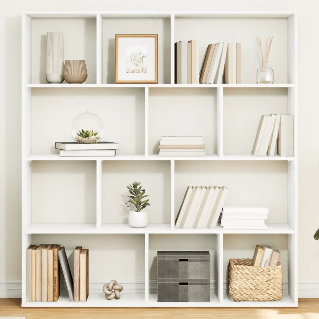Libreria Bianca 132x29x141,5 cm in Legno Multistrato