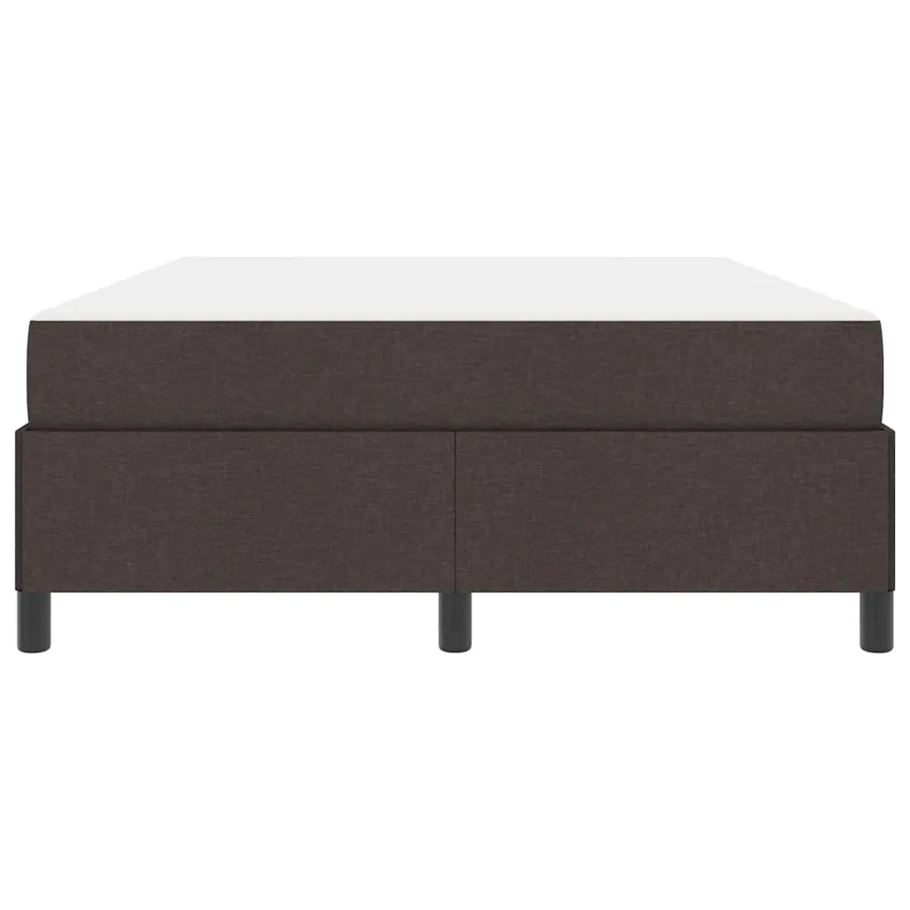 Letto a molle Marrone Scuro 140 x 200 cm Tessuto