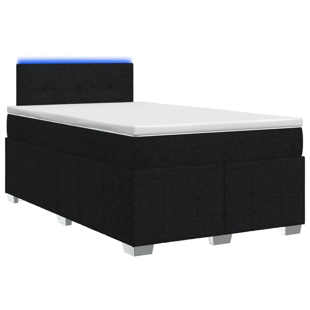 Letto box spring con materasso Nero 120 x 200 cm Tessuto 3452651