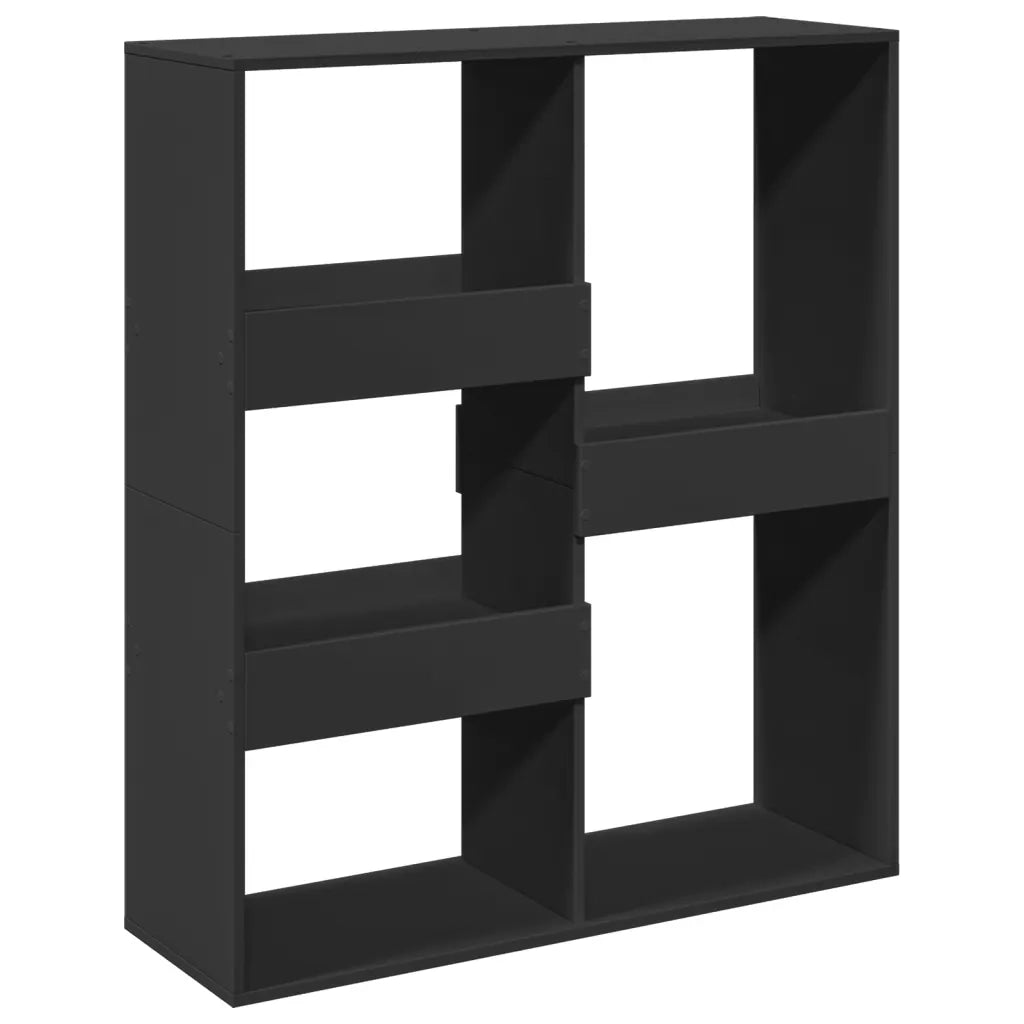 Libreria Divisorio-Scaffale per Libri-Mobile di Stoccaggio Nero 100x33x115 cm