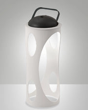 Lampada da Tavolo LED Caddy 3W Bianco, IP54 in Metallo e Policarbonato, Luce Calda 3000K, Dimmerabile al Tocco - Illuminazione Design Moderna