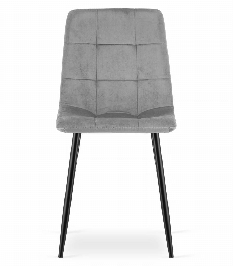 Valora PYRA CHAIR Velluto grigio chiaro Design moderno x2