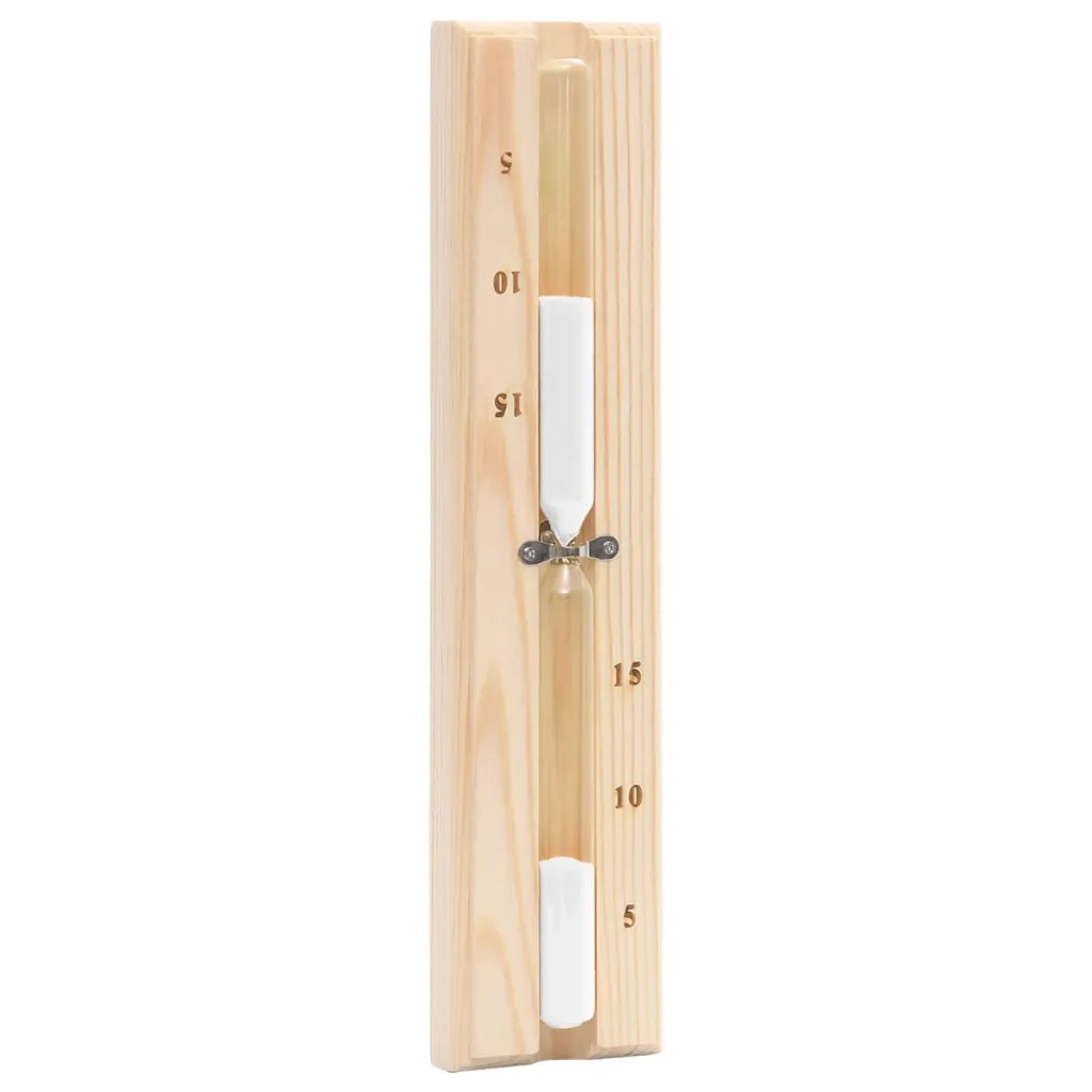 Set Timer Igrotermografo e Clessidra Sauna 2 in 1 Massello Pino 51687