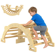 Arco Scalabile Montessori con Cavallo a Dondolo ¨C Minimal ¨C Legno Naturale