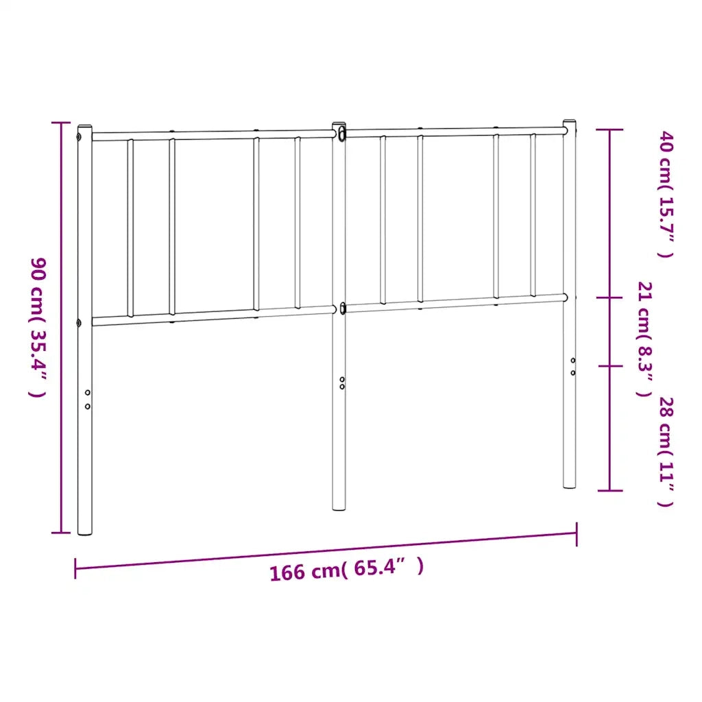 Testiera in Metallo-Testiera in Ferro-Testata Bianco 160 cm 130005
